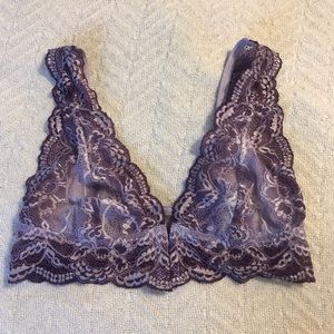 Purple lace bralette